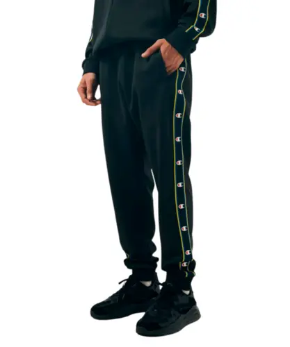 Conjunto Champion Active Tracksuit C Tape Preto