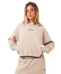 Moletom Champion Active WMNS Tech Hoodie Mini Script Logo Autumn Bege