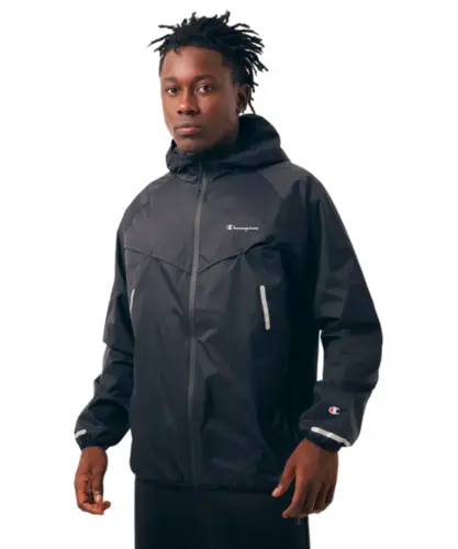 Jaqueta Champion Active Light Jacket Mini Script Logo Preto