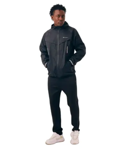 Jaqueta Champion Active Light Jacket Mini Script Logo Preto