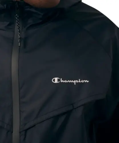 Jaqueta Champion Active Light Jacket Mini Script Logo Preto
