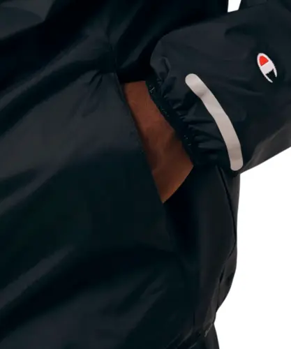 Jaqueta Champion Active Light Jacket Mini Script Logo Preto