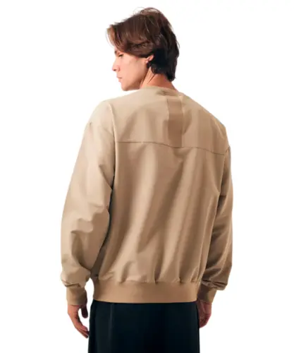 Moletom Champion Active Tech Crewneck Mini Script Logo Dark Khaki