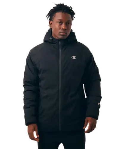 Jaqueta Chapion Active Tech Jacket Puffer C Logo Preto