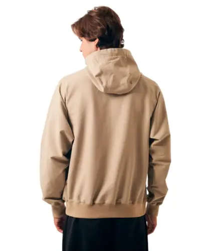 Moletom Champion Tech Hoodie Active Outline Script Logo Dark Khaki