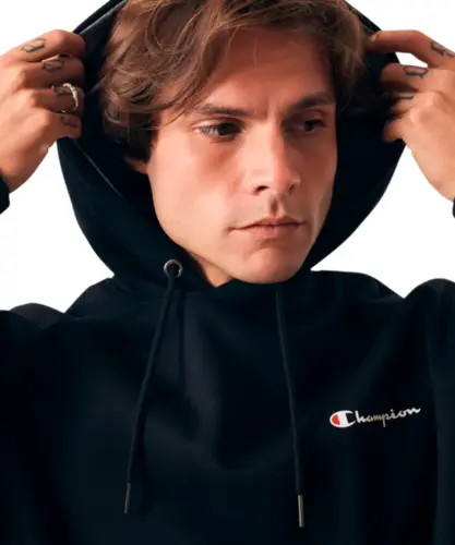 Moletom Champion Athletic Hoddie Mini Script Preto