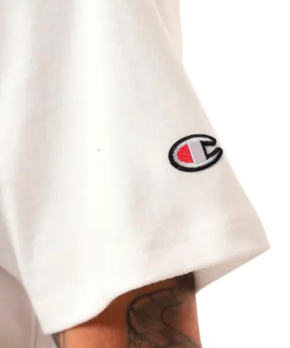 Camiseta Champion Life Script Logo Emb Off White