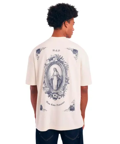 Camiseta MCD Box Fit Santa Off White
