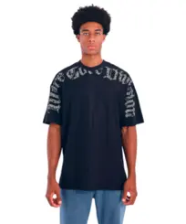 Camiseta MCD Box Fit Manga Japonesa Caligrafitti Preto