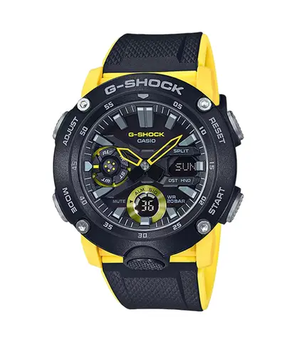 Relógio G-Shock Digital Analógico Preto Amarelo