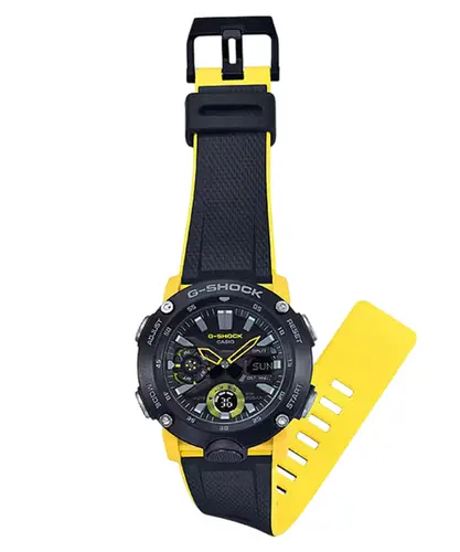 Relógio G-Shock Digital Analógico Preto Amarelo