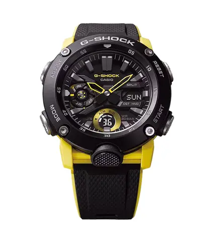 Relógio G-Shock Digital Analógico Preto Amarelo - Relógio G-Shock