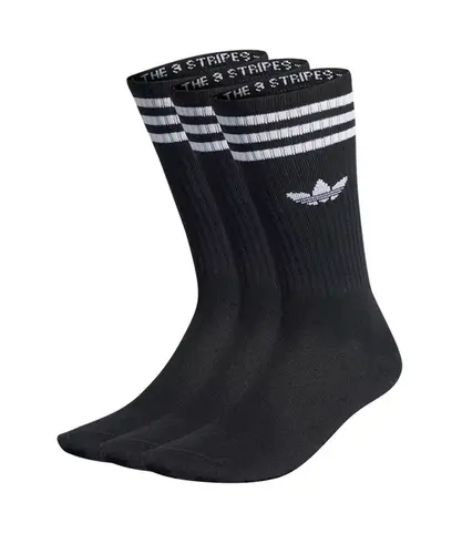 Meias Adidas Cano Médio 3 Pares Preto