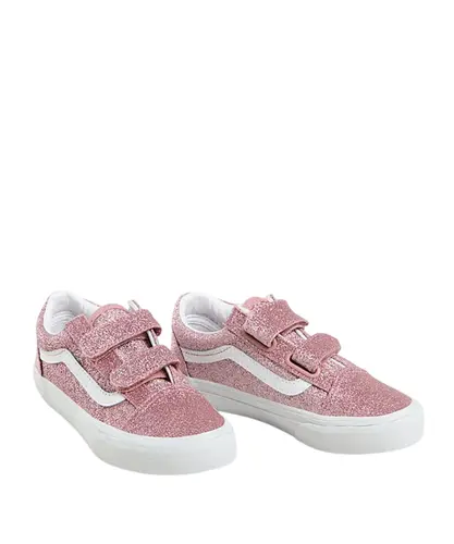 Tênis Vans Infantil Old Skool V Glitter Rose Gold