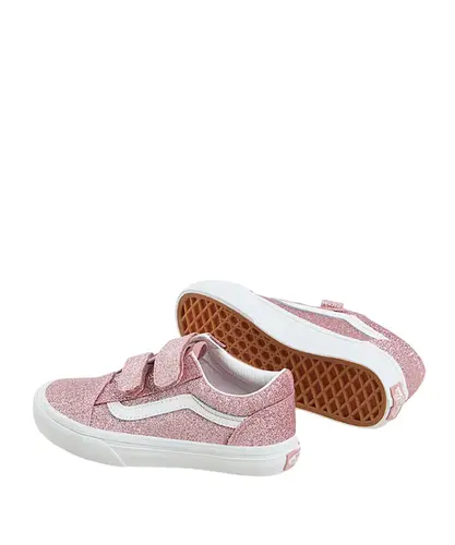 Tênis Vans Infantil Old Skool V Glitter Rose Gold
