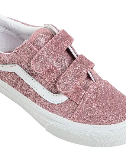 Tênis Vans Infantil Old Skool V Glitter Rose Gold