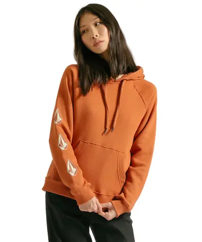 Moletom Volcom Canguru Iconic Stone Ferrugem