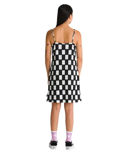 Vestido Benton Checker Cami Dress Black Marshmallow