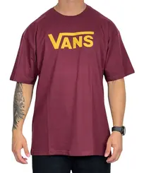 Camiseta Vans Classic Burgundy e Spicy Mustard