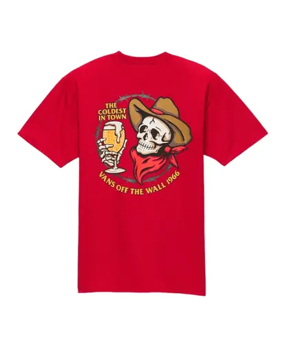 Camiseta Vans Coldest In Town Ss Chili Pepper - Vermelho