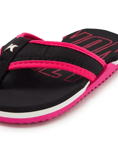 Sandália Kenner NK6 L7 Kids - Preto / Rosa / Branco