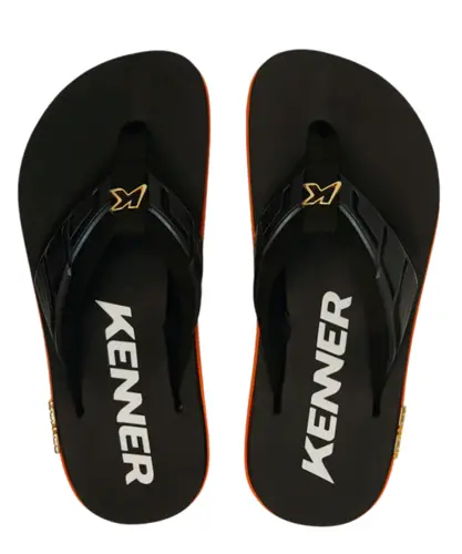 Chinelo Kenner Kivah Full Force Laranja Preto