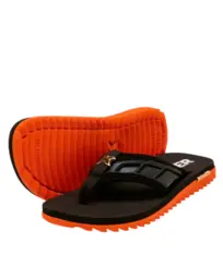 Chinelo Kenner Kivah Full Force Laranja Preto
