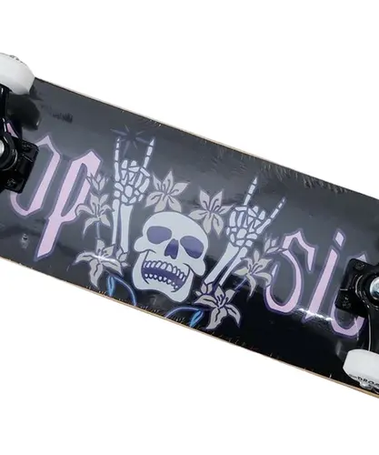 Skate Drop Dead Sista Montado Iniciante Skull Logo