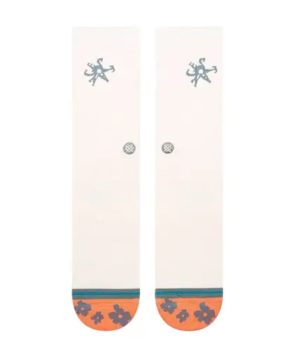 Meia Stance Frayed Branco Vintage
