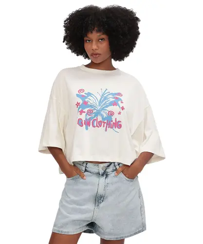 CAMISETA BOXY BUTTERFLOWERS