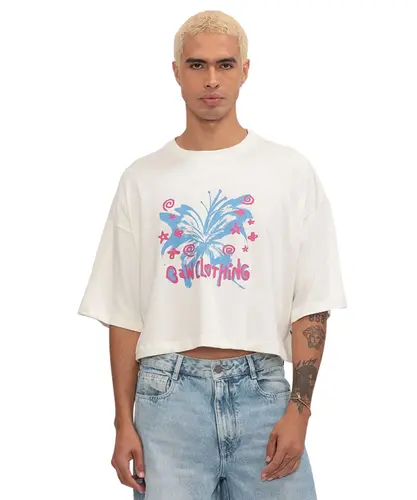 CAMISETA BOXY BUTTERFLOWERS