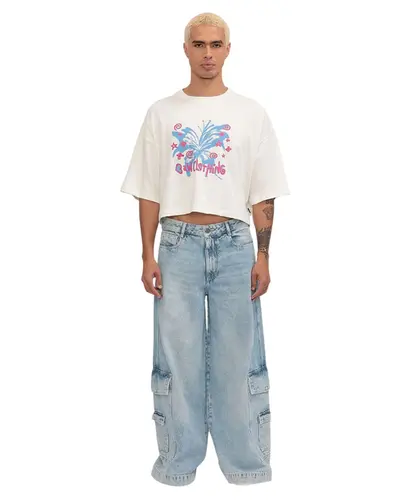 CAMISETA BOXY BUTTERFLOWERS