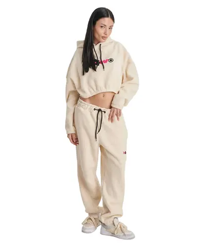 MOLETOM HOODIE CROPPED SHERPA FLOWER - MOLETOM HOODIE CROPPED