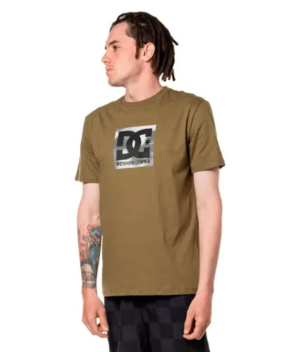 Camiseta DC Shoes Manga Curta Square Star Camo Fill - Verde