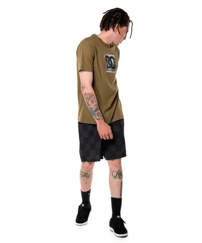 Camiseta DC Shoes Manga Curta Square Star Camo Fill - Verde