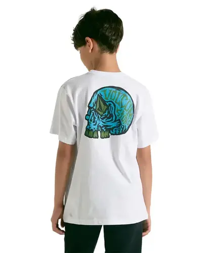 Camiseta Volcom Regular Eye Colades Juvenil - Branco