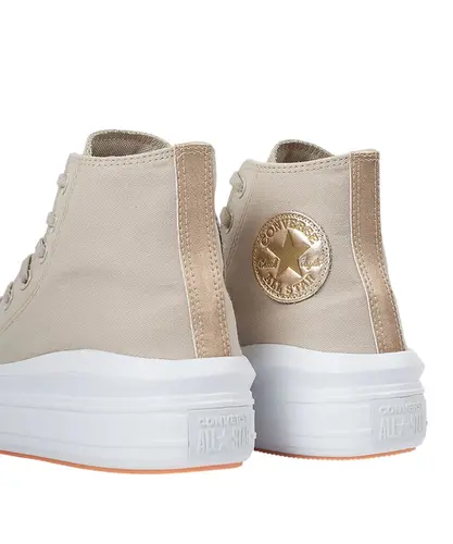 Tênis Converse Chuck Taylor All Star Move Hi Authentic Glam Bege Claro