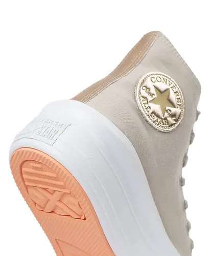 Tênis Converse Chuck Taylor All Star Move Hi Authentic Glam Bege Claro