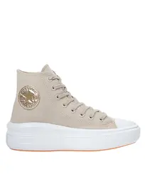 Tênis Converse Chuck Taylor All Star Move Hi Authentic Glam Bege Claro