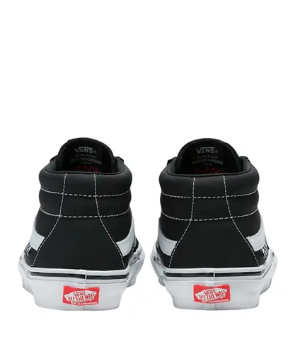 Tênis Skate Grosso Mid Black White Emo Leather - Tênis Vans Skate