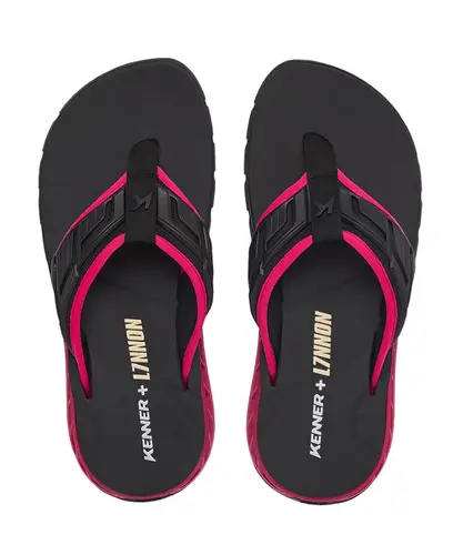 Chinelo Kenner Rakka Full Force L7 Preto Rosa