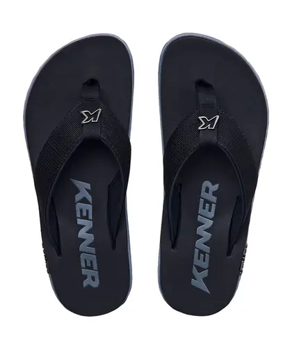 Chinelo Kenner Kivah Preto Cinza