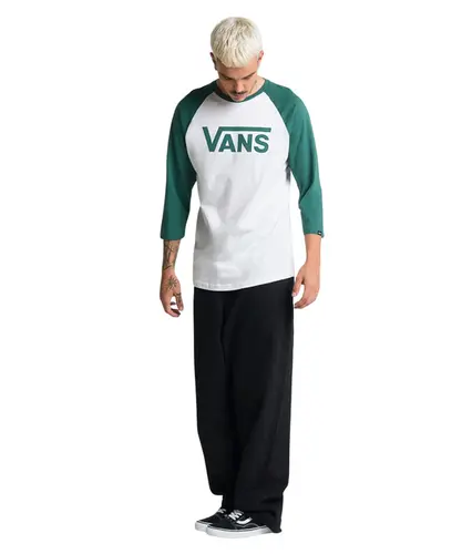 Camiseta Vans Classic Raglan White Bistro Green