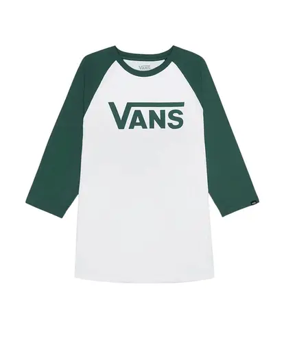 Camiseta Vans Classic Raglan White Bistro Green