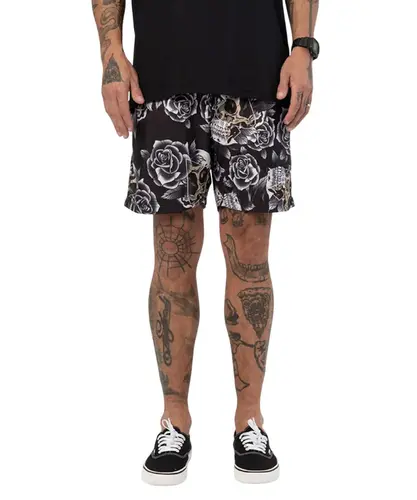 SHORTS UTILITY CAVEIRAS E ROSAS