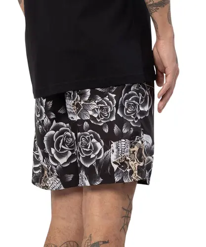 SHORTS UTILITY CAVEIRAS E ROSAS