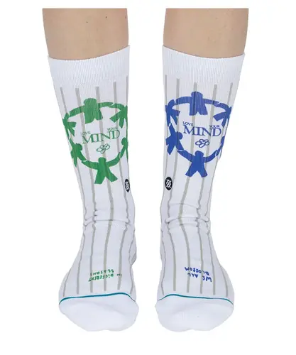 Meia Stance Love Your Mind White