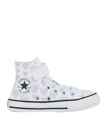 Tênis Converse Kids Chuck Taylor All Star 1V Happy Hearts Branco