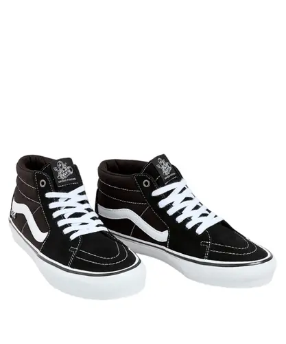 Tênis Vans Skate Grosso Mid Black White