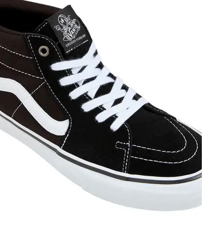 Tênis Vans Skate Grosso Mid Black White